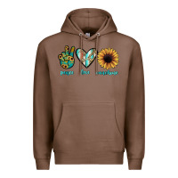 Chestnut peace love sunshine Premium Hoodie - JahusDesignShop