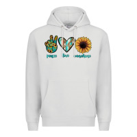 Dove Grey peace love sunshine Premium Hoodie - JahusDesignShop