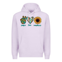 Lilac peace love sunshine Premium Hoodie - JahusDesignShop