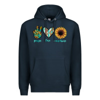 Navy peace love sunshine Premium Hoodie - JahusDesignShop
