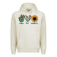 Oatmeal Heather peace love sunshine Premium Hoodie - JahusDesignShop