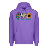 Purple peace love sunshine Premium Hoodie - JahusDesignShop