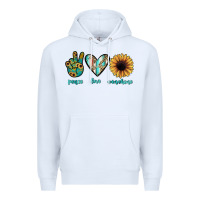 White peace love sunshine Premium Hoodie - JahusDesignShop