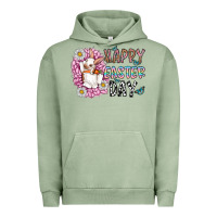 Pigment Oil Green happy easter day Urban Hoodie - CowhideDigitalArt