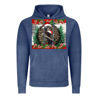 Vintage Denim Merry Christmas skeleton Vintage Hoodie - NancyCooperArtShop