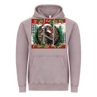 Vintage Zinc Merry Christmas skeleton Vintage Hoodie - NancyCooperArtShop