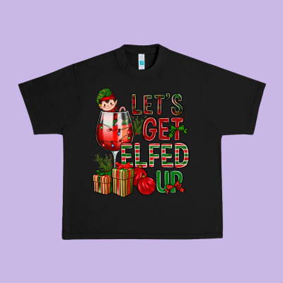 Let's Get Elfed Up Christmas Urban Heavy Tee Designed By Bundleandbundleshop