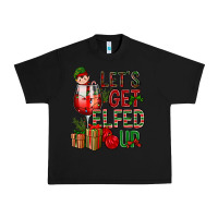 Black Let's Get Elfed Up Christmas Urban Heavy Tee - BundleAndBundleShop
