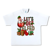 White Let's Get Elfed Up Christmas Urban Heavy Tee - BundleAndBundleShop