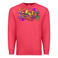 Cardinal Love Mardi Gras Premium Sweatshirt - FaDigitalArtStudio