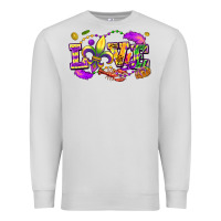 Dove Grey Love Mardi Gras Premium Sweatshirt - FaDigitalArtStudio