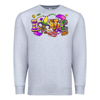 Heather Grey Love Mardi Gras Premium Sweatshirt - FaDigitalArtStudio