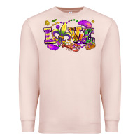 Pale Pink Love Mardi Gras Premium Sweatshirt - FaDigitalArtStudio