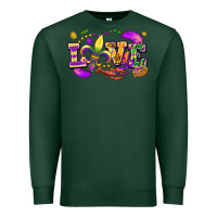 Sports Green Love Mardi Gras Premium Sweatshirt - FaDigitalArtStudio