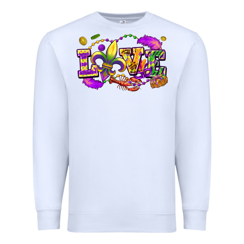 Love Mardi Gras Premium Sweatshirt by FaDigitalArtStudio | Teevron