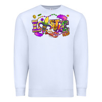 White Love Mardi Gras Premium Sweatshirt - FaDigitalArtStudio