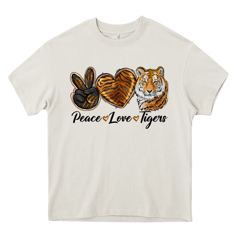 Peace Love Tigers Heavy Core Tee by LillyAllenDesigns | Teevron