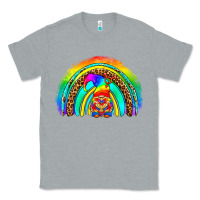 Heather Grey LGBTQ Pride Gnome Rainbow Classic Tee - BundleAndBundleShop
