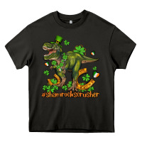Asphalt shamrockscrusher t rex and horseshoe Heavy Core Tee - AdoDesignShop