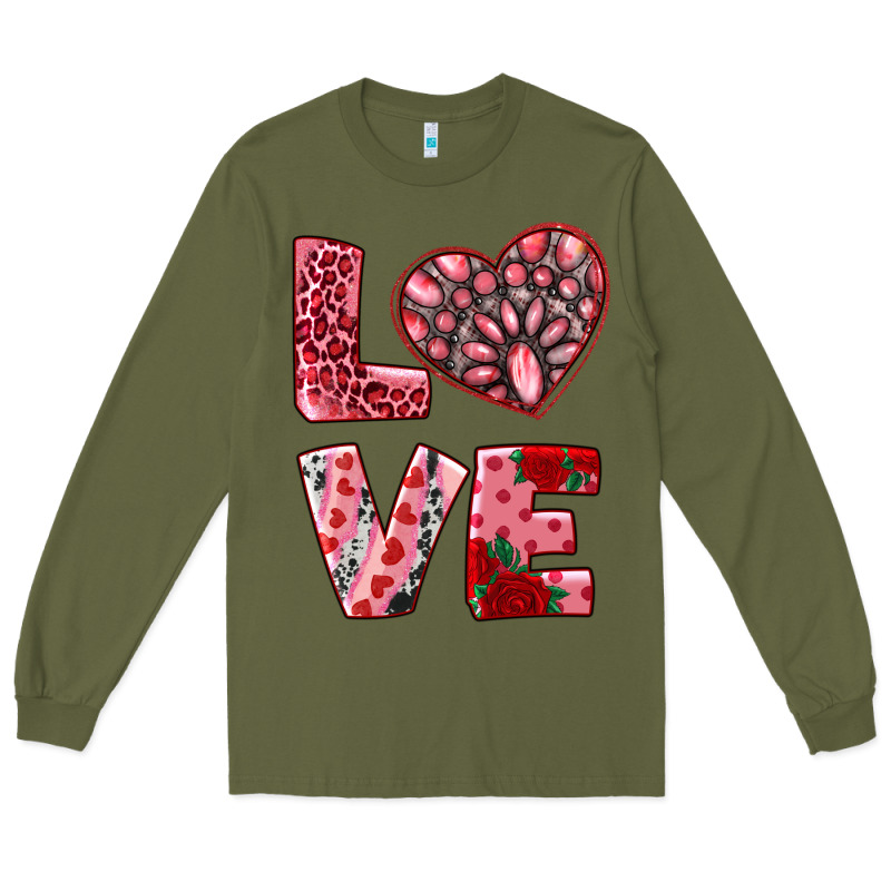 Love With Pink Gemstone Long Sleeve Tee by RanaPortraitStore | Teevron