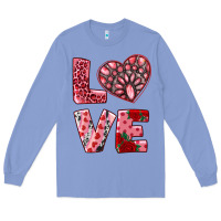 Colony Blue love with pink gemstone Long Sleeve Tee - RanaPortraitStore