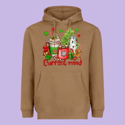 Current Mood Christmas Heavyweight Hoodie Designed By Oliviacreatesart