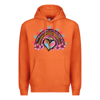 Carrot valentine's day rainbow heart olivia Premium Hoodie - OliviaCreatesArt