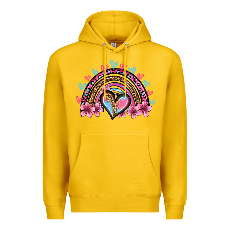 Valentine's Day Rainbow Heart Olivia Premium Hoodie by OliviaCreatesArt | Teevron