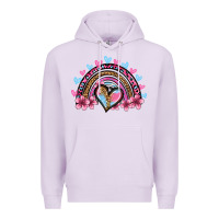 Lilac valentine's day rainbow heart olivia Premium Hoodie - OliviaCreatesArt