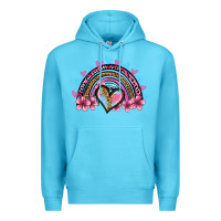 Ocean Blue valentine's day rainbow heart olivia Premium Hoodie - OliviaCreatesArt