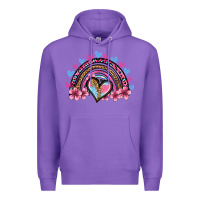 Purple valentine's day rainbow heart olivia Premium Hoodie - OliviaCreatesArt