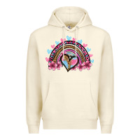 Sandshell valentine's day rainbow heart olivia Premium Hoodie - OliviaCreatesArt