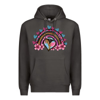 Smoke valentine's day rainbow heart olivia Premium Hoodie - OliviaCreatesArt