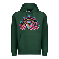 Sports Green valentine's day rainbow heart olivia Premium Hoodie - OliviaCreatesArt
