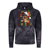 Cloud Black Merry Christmas skeleton messy bun Vintage Hoodie - NancyCooperArtShop