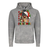 Cloud Rock Merry Christmas skeleton messy bun Vintage Hoodie - NancyCooperArtShop