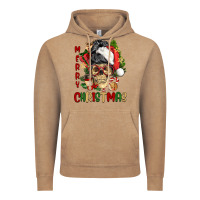Vintage Coffee Merry Christmas skeleton messy bun Vintage Hoodie - NancyCooperArtShop