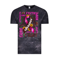 Cloud Black breast cancer american football ribbon love cure fight bbs Vintage Tee - BundleAndBundleShop