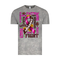 Cloud Rock breast cancer american football ribbon love cure fight bbs Vintage Tee - BundleAndBundleShop