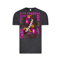 Vintage Black breast cancer american football ribbon love cure fight bbs Vintage Tee - BundleAndBundleShop