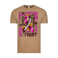 Vintage Coffee breast cancer american football ribbon love cure fight bbs Vintage Tee - BundleAndBundleShop