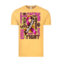 Vintage Mustard breast cancer american football ribbon love cure fight bbs Vintage Tee - BundleAndBundleShop