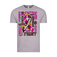 Vintage Zinc breast cancer american football ribbon love cure fight bbs Vintage Tee - BundleAndBundleShop