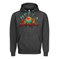 Charcoal Heather hello pumpkin Zipper Hoodie - CowGirlArtShop