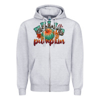 Heather Grey hello pumpkin Zipper Hoodie - CowGirlArtShop