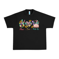 Black Peace Love Make Up Urban Heavy Tee - BundleAndBundleShop