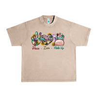 French Oak Peace Love Make Up Urban Heavy Tee - BundleAndBundleShop