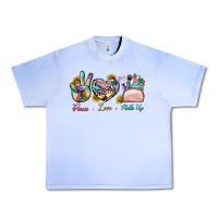 Grape Ice Peace Love Make Up Urban Heavy Tee - BundleAndBundleShop