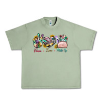 Oil Green Peace Love Make Up Urban Heavy Tee - BundleAndBundleShop