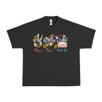 Pigment Black Peace Love Make Up Urban Heavy Tee - BundleAndBundleShop